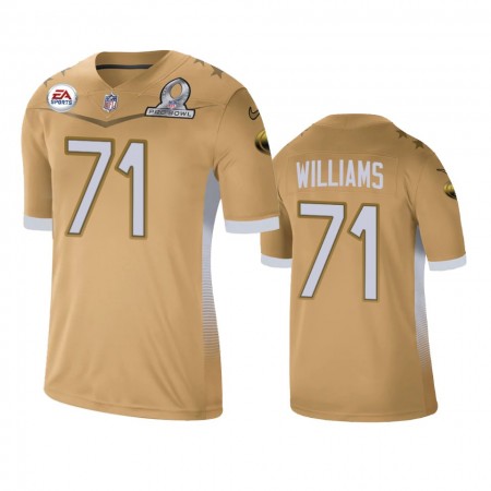 Camiseta Hombre NFL San Francisco 49ers Trent Williams 71 Game Gold 2021 NFC Pro Bowl